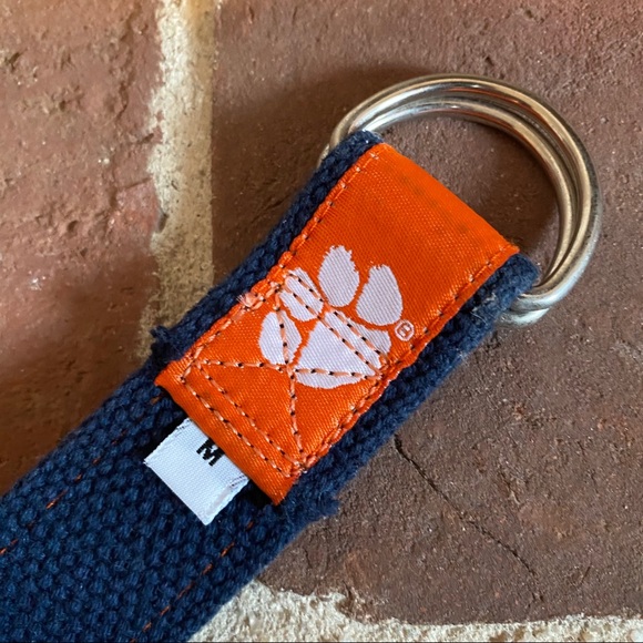 Clemson paw D-ring belt orange & navy - Picture 2 of 3